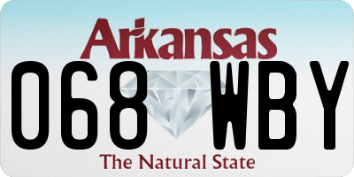 AR license plate 068WBY