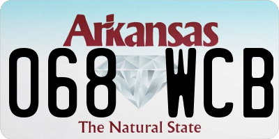 AR license plate 068WCB