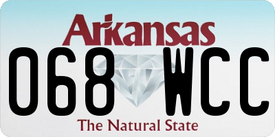 AR license plate 068WCC