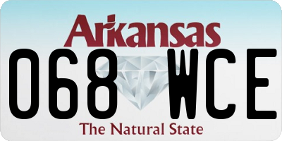 AR license plate 068WCE