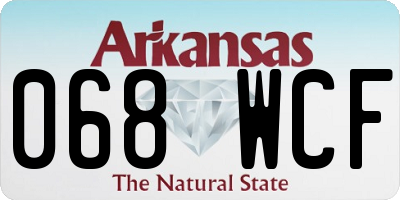 AR license plate 068WCF