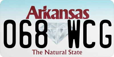 AR license plate 068WCG