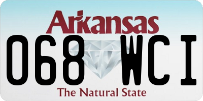 AR license plate 068WCI