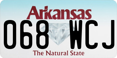 AR license plate 068WCJ