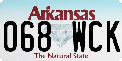 AR license plate 068WCK