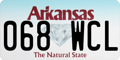 AR license plate 068WCL