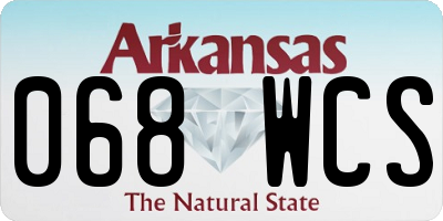 AR license plate 068WCS