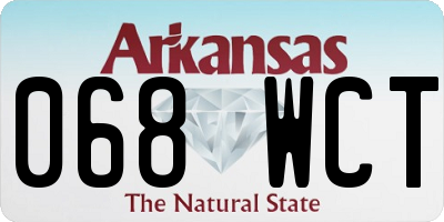 AR license plate 068WCT