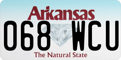 AR license plate 068WCU