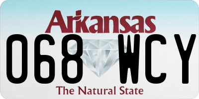 AR license plate 068WCY