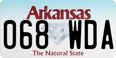 AR license plate 068WDA