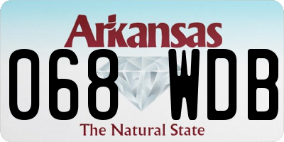AR license plate 068WDB