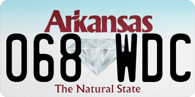 AR license plate 068WDC