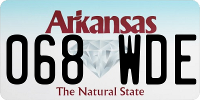 AR license plate 068WDE