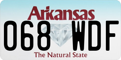 AR license plate 068WDF
