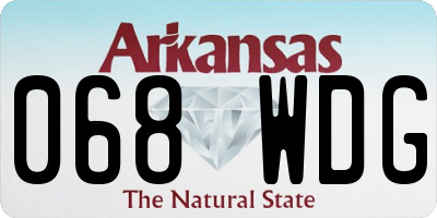 AR license plate 068WDG