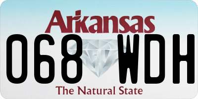 AR license plate 068WDH
