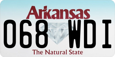 AR license plate 068WDI