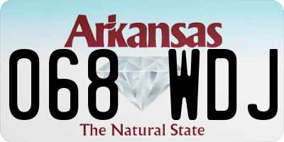 AR license plate 068WDJ