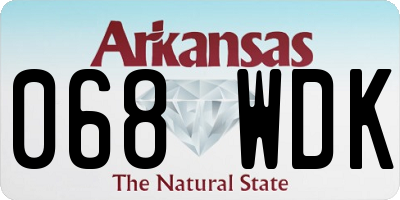 AR license plate 068WDK