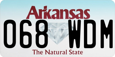 AR license plate 068WDM