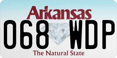 AR license plate 068WDP