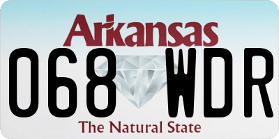AR license plate 068WDR
