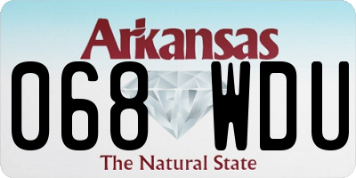 AR license plate 068WDU