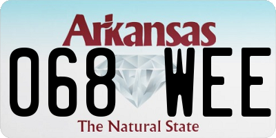 AR license plate 068WEE