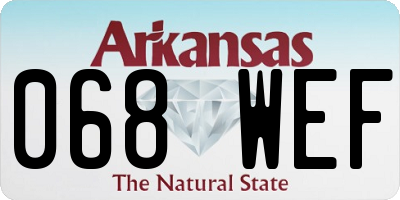 AR license plate 068WEF