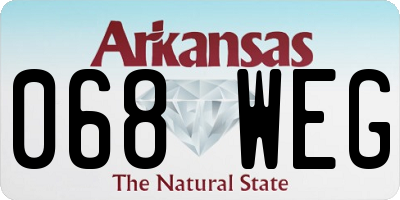 AR license plate 068WEG