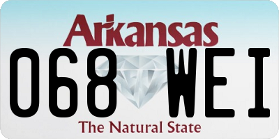AR license plate 068WEI