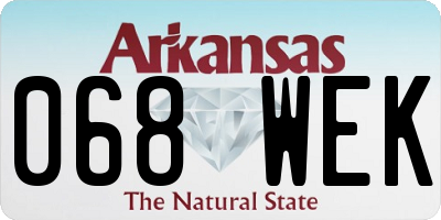 AR license plate 068WEK
