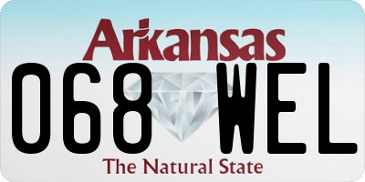 AR license plate 068WEL