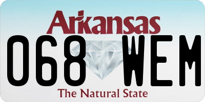 AR license plate 068WEM