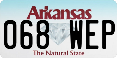 AR license plate 068WEP