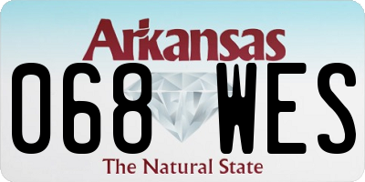 AR license plate 068WES
