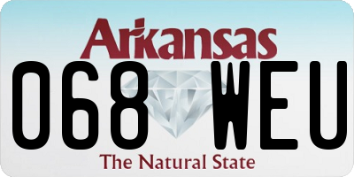 AR license plate 068WEU