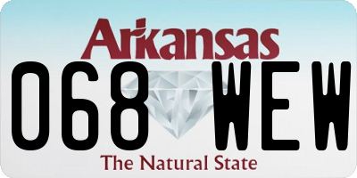 AR license plate 068WEW