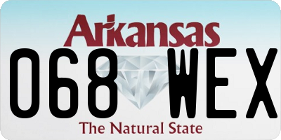 AR license plate 068WEX