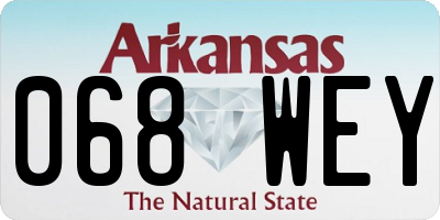 AR license plate 068WEY
