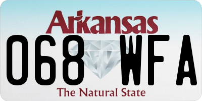 AR license plate 068WFA
