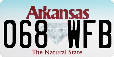 AR license plate 068WFB