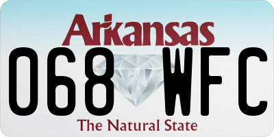 AR license plate 068WFC