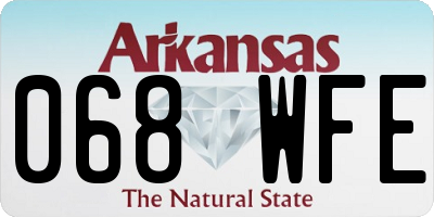AR license plate 068WFE