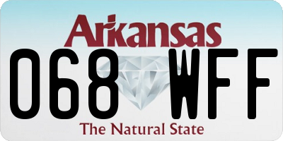 AR license plate 068WFF