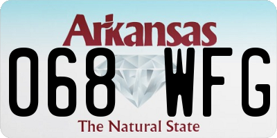 AR license plate 068WFG