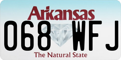 AR license plate 068WFJ