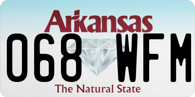 AR license plate 068WFM