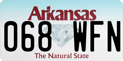 AR license plate 068WFN